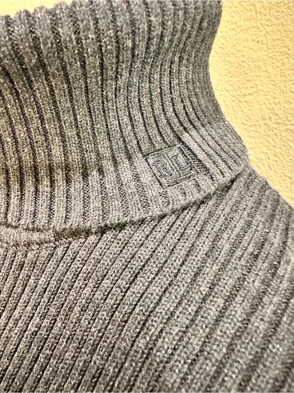 Lauren Ralph Lauren 100% Cotton Classic Ribbed Turtleneck Sweater - Charcoal S - Picture 7 of 13